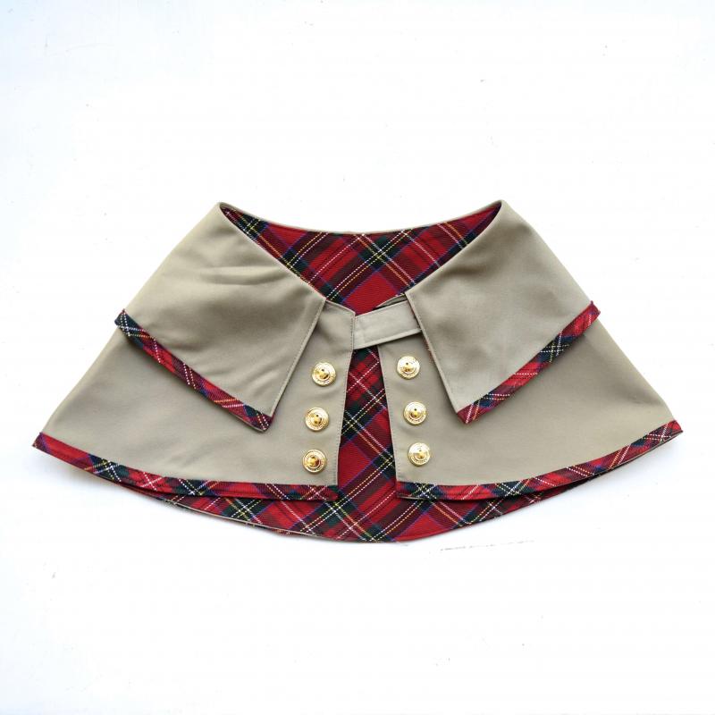 ZAZAZOO Pet Trench Coat - Tartan (Dog/ Cat) - Premium Pet Trench Coat - Just £33! Shop now at Mudless Pet Supplies Limited